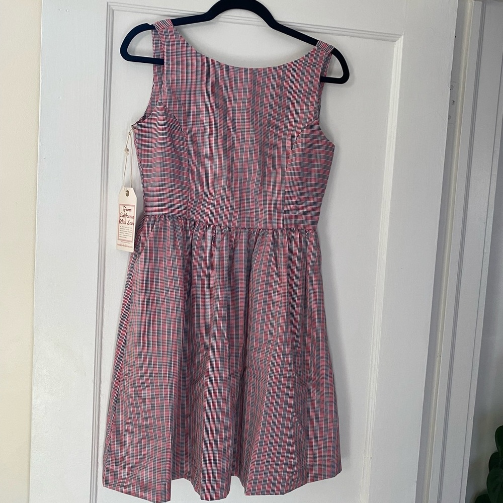 Tuesday of California Pinafore Dress in Red Check